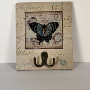 Butterfly Key Holder - Double Hook - 6 inch x 7.5 inch